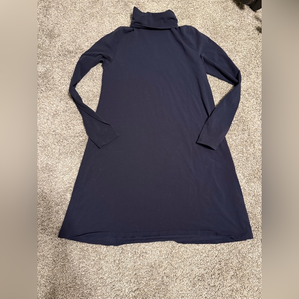 Duffield Lane Navy Garment- lightweight turtle neck‎ tunic dress
